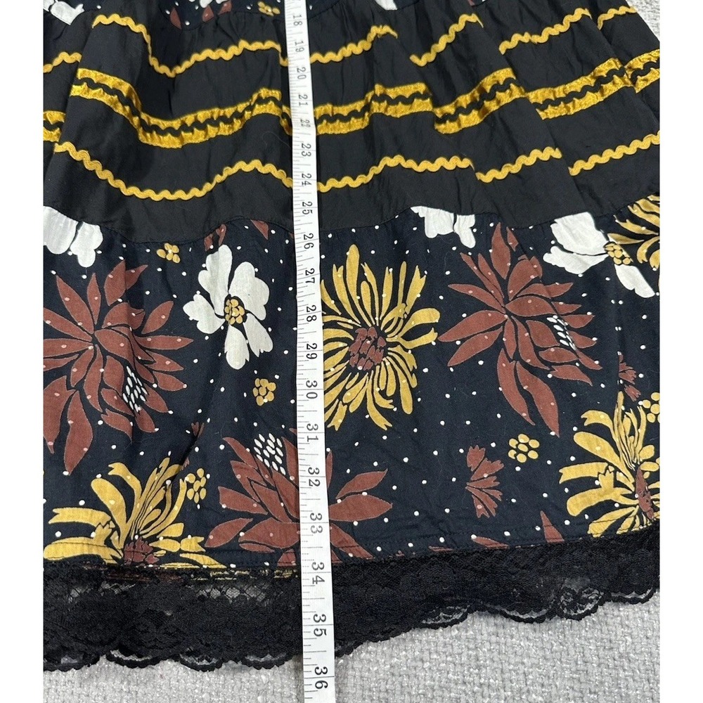 Magic Skirt Womens Small Floral Tiered Y2K Whimsigoth Dark Fairy‎ Forest - Picture 7 of 10